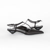 Prada Black Satin Logo Pointed-Toe Court Shoes