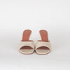 Amina Muaddi Beige Woven Lupita Slippers