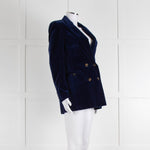 Blaze Blue Velvet Tailored Blazer Jacket