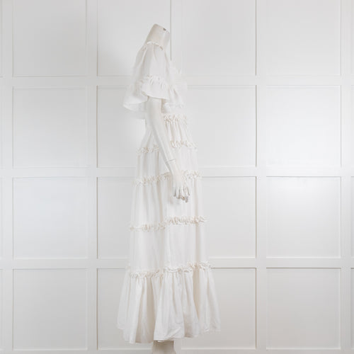 Jessakae White Smocked Frill Dress