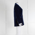 Blaze Blue Velvet Tailored Blazer Jacket