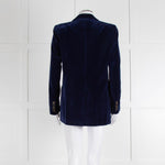 Blaze Blue Velvet Tailored Blazer Jacket