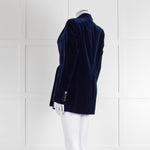 Blaze Blue Velvet Tailored Blazer Jacket