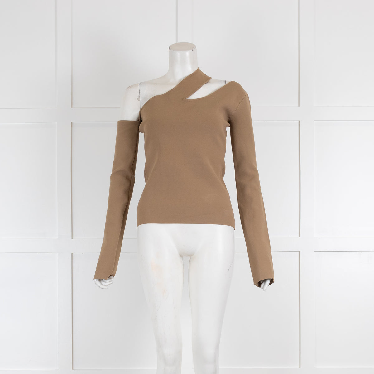 Nanushka Stretch Knit Off Shoulder Top