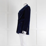 Blaze Blue Velvet Tailored Blazer Jacket