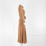 Albus Lumen Brown Silk Shirt Maxi Dress