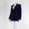 Blaze Blue Velvet Tailored Blazer Jacket