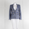 Veronica Beard Blue Linen Blend Blazer Jacket