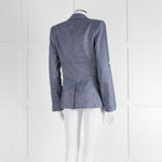 Veronica Beard Blue Linen Blend Blazer Jacket