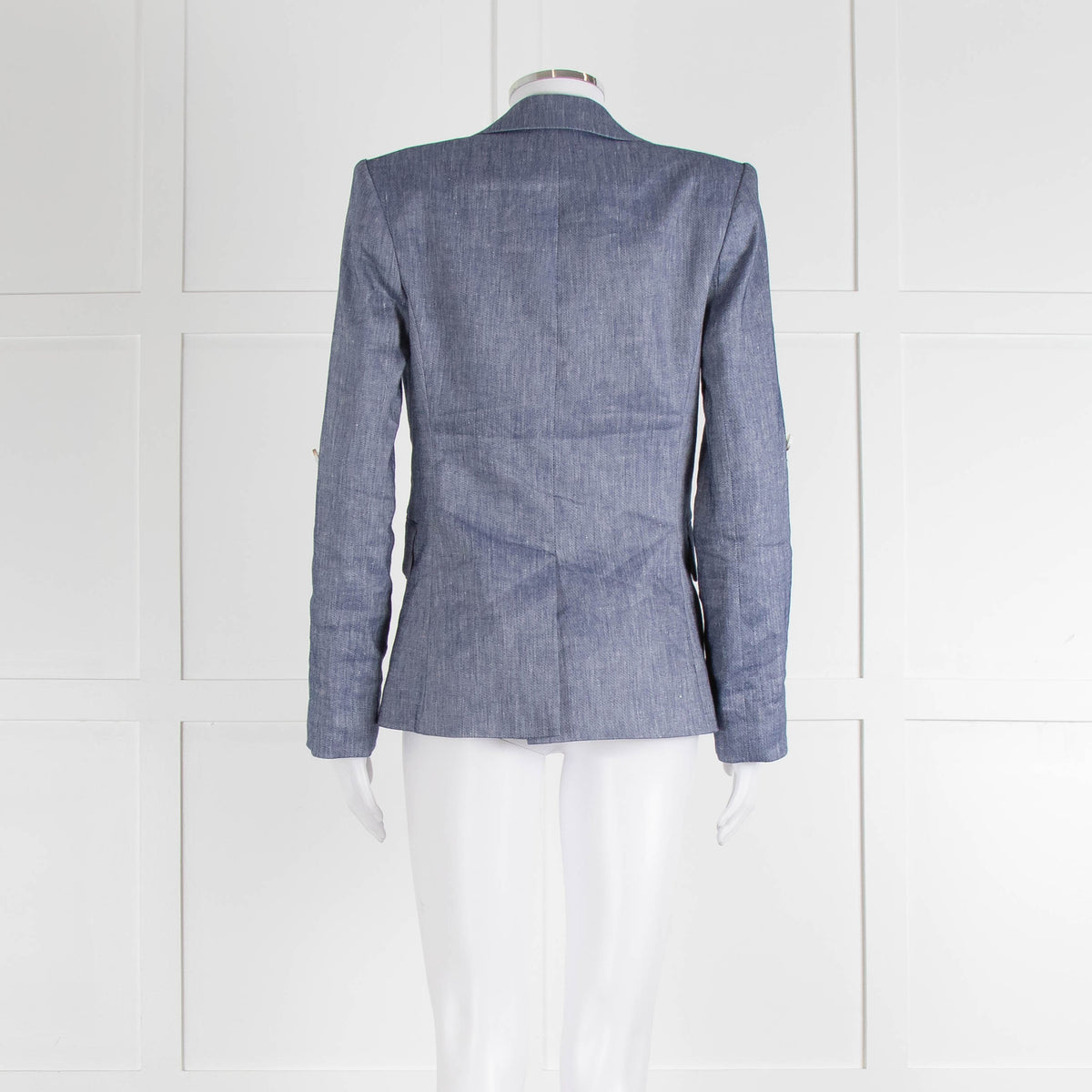 Veronica Beard Blue Linen Blend Blazer Jacket