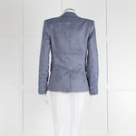 Veronica Beard Blue Linen Blend Blazer Jacket