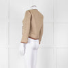 By Malene Birger Beige Tan Leather Trim Short Jacket