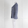 Veronica Beard Blue Linen Blend Blazer Jacket