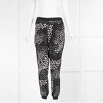 Tibi Black & White Silk Patterned Joggers