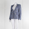 Veronica Beard Blue Linen Blend Blazer Jacket