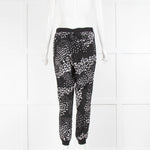 Tibi Black & White Silk Patterned Joggers