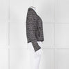 Rebecca Taylor Black White Tweed Zip Up Jacket