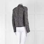 Rebecca Taylor Black White Tweed Zip Up Jacket