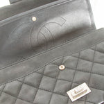 Chanel Black Iridescent Calfskin 2.55 Double Flap Ruthenium Hardware Bag