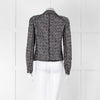 Rebecca Taylor Black White Tweed Zip Up Jacket