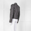 Rebecca Taylor Black White Tweed Zip Up Jacket