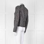 Rebecca Taylor Black White Tweed Zip Up Jacket