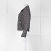 Rebecca Taylor Black White Tweed Zip Up Jacket