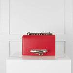 Alexander McQueen  Red Sculptural Knuckleduster Shoulder Bag