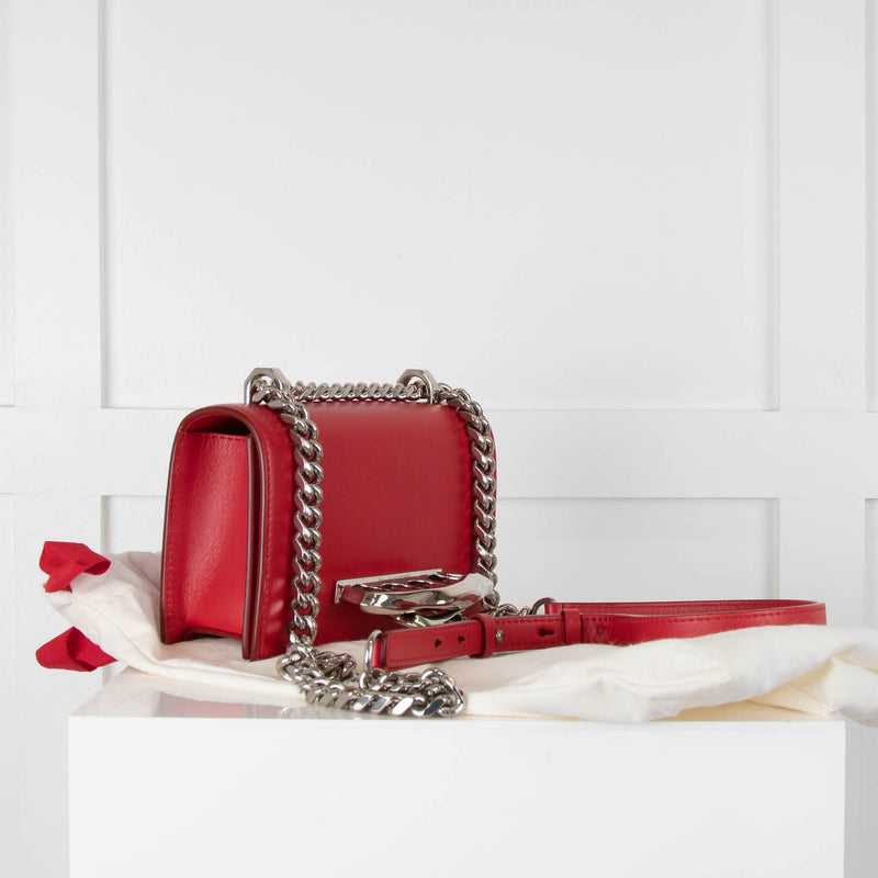 Alexander McQueen  Red Sculptural Knuckleduster Shoulder Bag