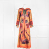 Altuzarra Orange Multicolour Maxi Dress With Long Sleeves