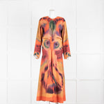 Altuzarra Orange Multicolour Maxi Dress With Long Sleeves