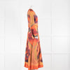 Altuzarra Orange Print Long Day Dress