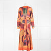 Altuzarra Orange Multicolour Maxi Dress With Long Sleeves