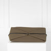 Alexander McQueen Khaki Neoprene Soft Four Ring Jewel Clutch