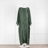 Asceno The Rhodes Green Bamboo Silk Maxi Dress