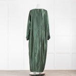 Asceno The Rhodes Green Bamboo Silk Maxi Dress