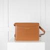 Alexander McQueen Tan Four Ring Leather Bag Detachable Strap