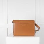 Alexander McQueen Tan Four Ring Leather Bag Detachable Strap