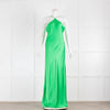 Rodarte Green Silk Halterneck Maxi Dress
