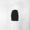 Maje White Lace Detail Top Black Bottom Short Dress