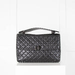 Valentino Garavani Black  Rockstud Large Spike Bag With Extra Shoulder Strap