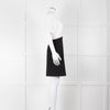Maje White Lace Detail Top Black Bottom Short Dress