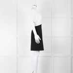 Maje White Lace Detail Top Black Bottom Short Dress