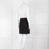 Maje White Lace Detail Top Black Bottom Short Dress
