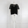 By Malene Birger Black Broderie Short Sleeve Top