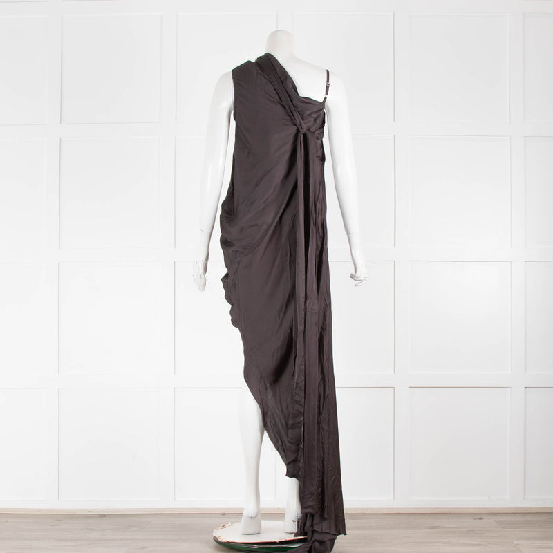 Marques Almeida Black Asymmetrical Maxi Dress