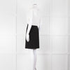 Maje White Lace Detail Top Black Bottom Short Dress