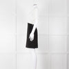 Maje White Lace Detail Top Black Bottom Short Dress