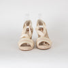 Chloe Beige Fabric Wedge Espadrilles