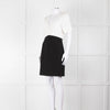 Maje White Lace Detail Top Black Bottom Short Dress